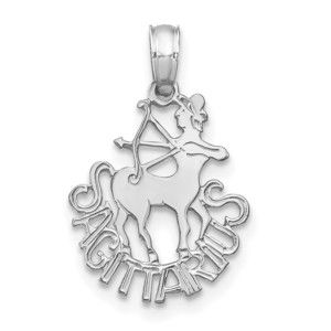 Million Charms 14k WG SAGITTARIUS Zodiac Charm Pendant